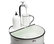34" Tall Outdoor Antique Metal Sink Water Fountain, White