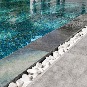 Olcay Mix & Pool Garden Grey Porcelain Tiles - Cesme,Izmir Villa