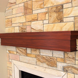 Custom Mahogany Mantel - Fireplace Mantels