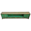 Consigned Mongolian Green Low Shoe Shelf