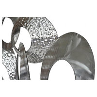 Moe's Home Collection Looped Contemporary Stainless Steel Wall Art in Silver