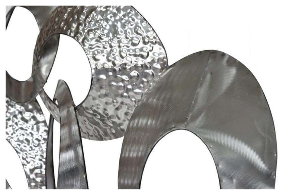 Moe's Home Collection Looped Contemporary Stainless Steel Wall Art in Silver