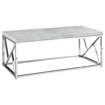 Coffee Table, Rectangular, 48"L, Faux Cement