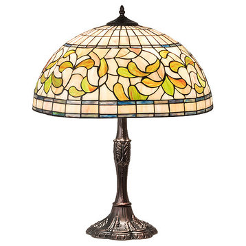 Meyda Lighting 232800 26" High Tiffany Turning Leaf Table Lamp