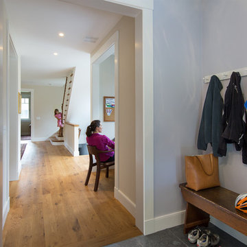 Character White Oak Floor - Mud Room and Hallway