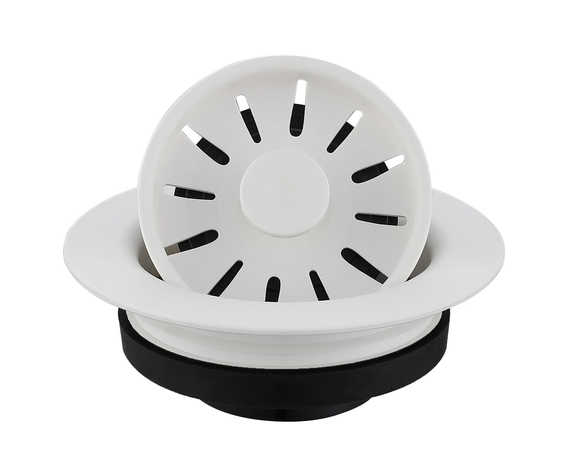 Karran 4-1/2" Kitchen Sink Decorative Disposal Flange, White