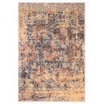 Bareens Designer Rugs - Bohemian Ziegler Palmer Beige Blue Wool&Silk Rug - 7'11'' x 9'11'' - Enhance the ambiance of your home with this magnificent Persian-influenced Turkish hand-knotted rug made by skilled artisans capable of creating the most exceptional vegetable dyes and hand-spun wool. This exquisite handmade rug is a one-of-a-kind  Kafkaz, otherwise identified as Chobi, Chobi Peshawar, Oushak, or Ziegler rug. These handmade rugs are crafted in Pakistan utilizing superior-quality wool imported from Australia, New Zealand, and Korea in two types of weaves: the Persian weave and the Mori weave. This rug is meticulously crafted by hand using the finest natural vegetable dyes extracted from local plants. The artisans use a blend of hand-spun local and fine merino wool, resulting in a rug with a compelling texture, higher lanolin content, and longer staple. The artisans occasionally incorporate natural or artificial silk into the pile to enhance specific motifs. The finished product is an awe-inspiring execution of flawless design and an understated palette that exudes elegance.