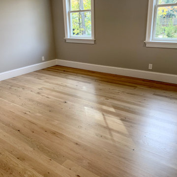 HUNTINGTON:  8" & 4" CHARACTER GRADE HERITAGE WHITE OAK INSTALLED & FINISHED