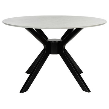 Nicolai Round Dining Table Dark Grey/Black Safavieh