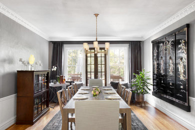 Transitional dining room photo in St Louis