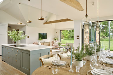 This is an example of a large contemporary home in Hampshire.