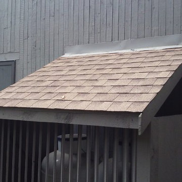Completed propane shed