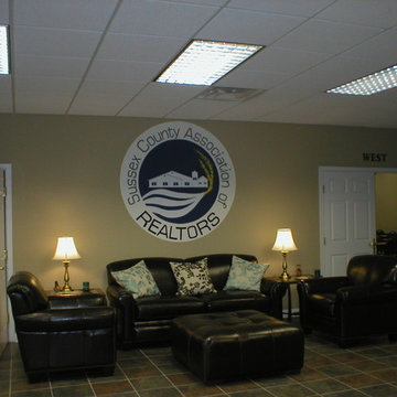 Realtor's Association 5' Round Sign Painted on Their Wall for Photo Op's!