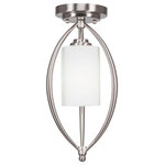 Toltec Lighting - Marquise 1 Light Semi-Flush, Brushed Nickel - Type of Bulb: Incandescent
