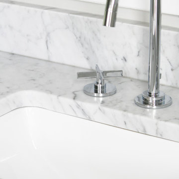 White Carrara Marble Bathrooms