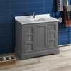 Fresca Windsor 40" Gray Textured Cabinet With Top and Sink