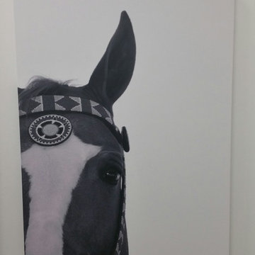 random equestrian canvas work