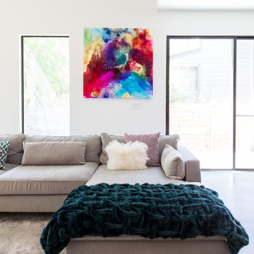 A Space Guided by Color Therapy Living Room