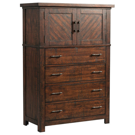 Picket House Furnishings Dex 4 Drawer Chest in Walnut