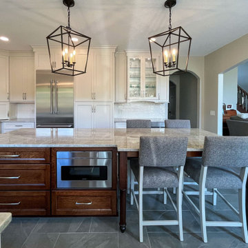 Custom White and Wood Contemporary Kitchen