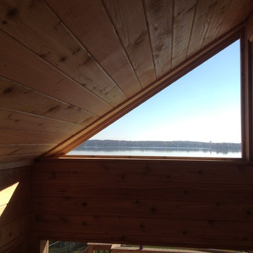 Chain O' Lakes Cedar Room Addition and Cedar Deck with Glass Railing