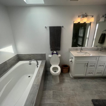 Master Bathroom Remodeling in Herndon with Walk-in Shower and Drop-in Tub