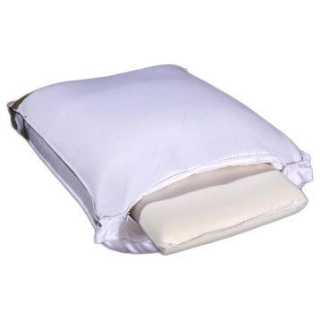 Adjustable White Duck Down Pillow, Medium Firm, King