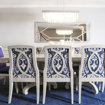 Striking Blue Dining Room