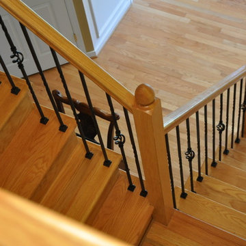 Before and after stair remodel in Glen Allen, Virginia