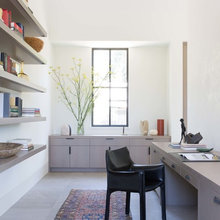 Bookcases and workspace
