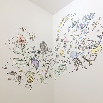 Preteen Sketchbook Emoji Mural
