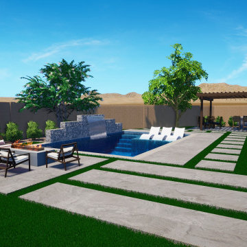 Family Backyard Gathering Spaces and Retreat