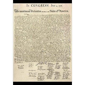Framed, Declaration Of Independence, 16"x12"