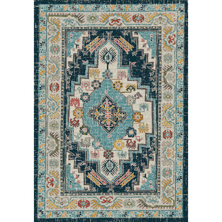 Dynamic Rugs Zodiac 6631 Rug, Beige/Blue, 7'10"x10'10"