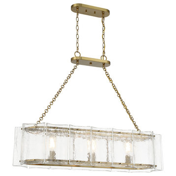 Savoy House 1-8203-3-322 3-Light Linear Chandelier, Genry