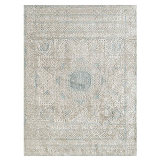 Cambridge Leyland Aqua Polyester Area Rug, 7'10