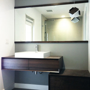 modern gray bathroom