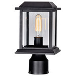CWI Lighting - Blackbridge 1 Light Outdoor Black Lantern Head - The Blackbridge 1 Light Black Outdoor Lantern Head will put an end to those nights when you need to turn to your phone's flashlight function to see the way to your front door. Meant to live outdoors, this weather-resistant light source will provide your walkway with ample illumination. Place it on a single post or railing and never have to worry about its simple silhouette blending with your landscape.  Feel confident with your purchase and rest assured. This fixture comes with a one year warranty against manufacturers defects to give you peace of mind that your product will be in perfect condition.