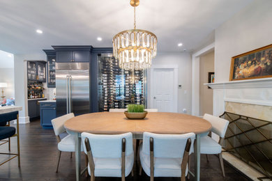 Transitional dining room photo in Cleveland