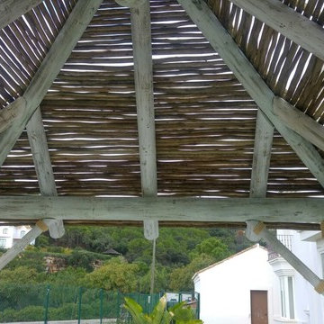 Timber Pergola with Eucalyptus Laths