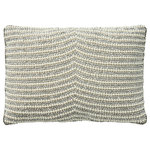Mina Victory - Mina Victory Luminescence Sweetheart Stripes 10" x 14" Ivory/Silver Throw Pillow - Jewelry for your rooms, this elegantly handcrafted rhinestone, bead and embroidered collection adds a touch of sparkle to your day.