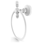 Allied Brass - Retro Wave Towel Ring, Matte White - The traditional motif from this elegant collection has timeless appeal. Towel ring is constructed of solid brass and is an ideal six inches in diameter. It is ideal for displaying your favorite decorative towels or for providing the space for daily use.
