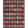 Vintage British Penny Stamps Wallpaper - Red