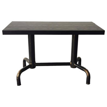 Amethyst Bistro Table Black, 70.9" W X 35.4" D X 29.5" H