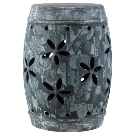 Safavieh Belna Garden Stool, Antiqued Gray