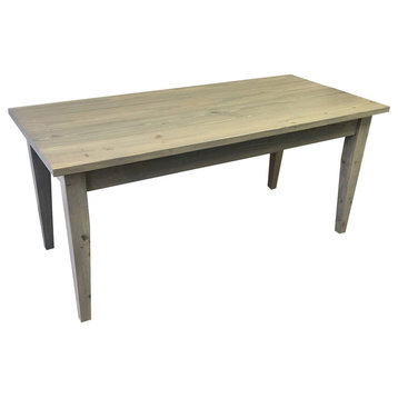Grey Farmhouse Table With Tapered Legs, 36"