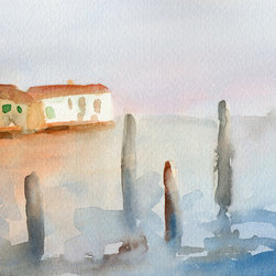 View From Murano Venice Watercolor - Fine Art Prints
