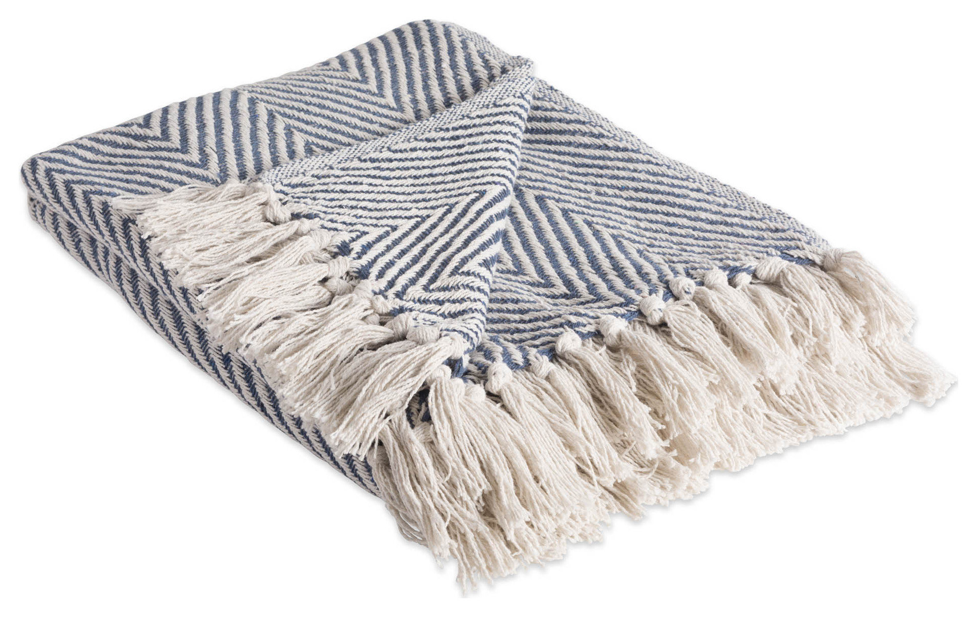 French Blue Urban Chevron Throw - Beach Style - Throws - by Design ...