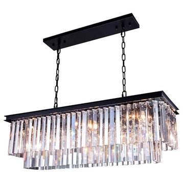 1404 Cambria Collection Pendant Lamp, Clear, Mocha Brown