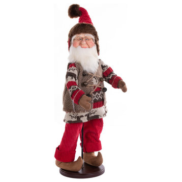 Vickerman 17" Woodland Collection Santa Doll with Stand